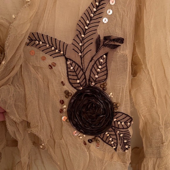 Vintage Fairy Style Tie Up Top - Picture 3 of 4